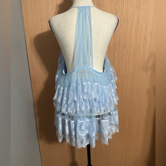 Free People Intimately Party Please Ruffle Tunic, Size Large (v) - Picture 5 of 9